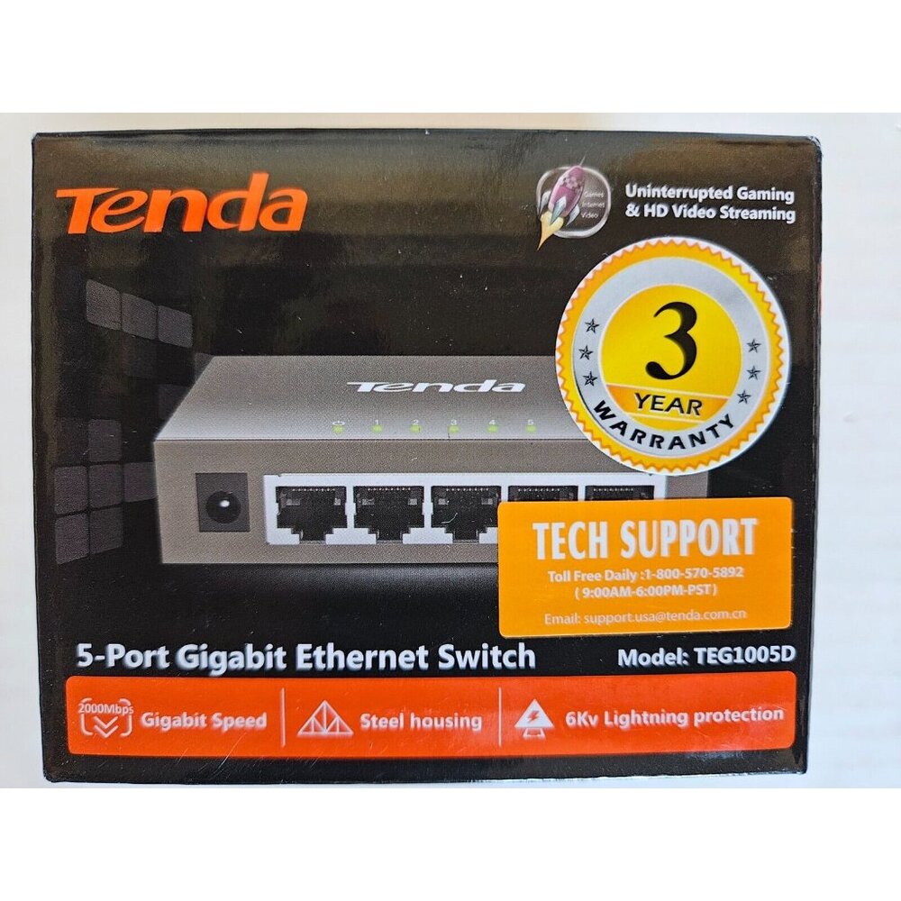 Tenda TEG1005D 5-Port Gigabit Desktop Switch